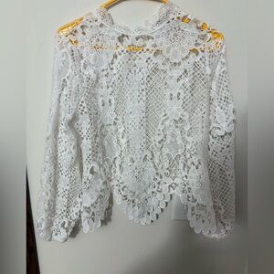 Jealous Tomato White Lace Tunic